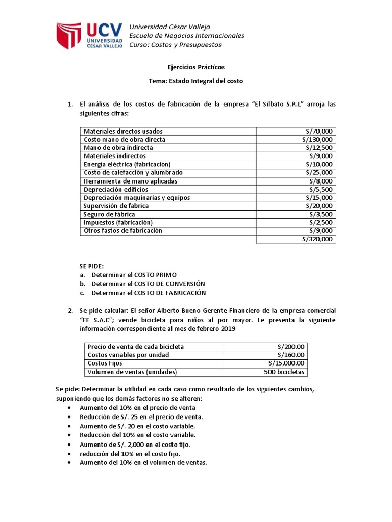 Análisis de Costos y Presupuestos Empresariales | PDF | Presupuesto ...