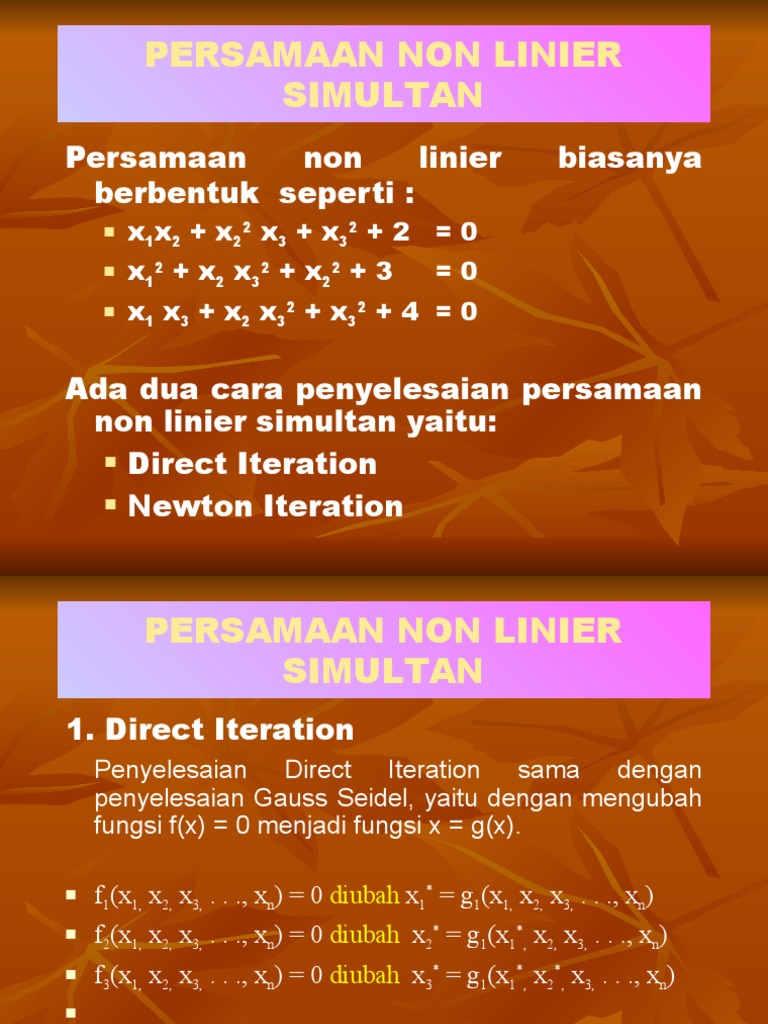 Penyelesaian Persamaan Non Linier | PDF