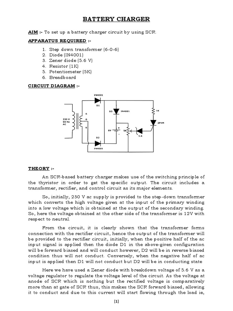 Battery Charger | PDF | Rectifier | Diode