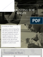 Accounting For Waste