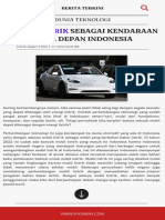 Listrik: Mobil Mobil Listrik Sebagai Kendaraan Sebagai Kendaraan Masa Depan Indonesia Masa Depan Indonesia