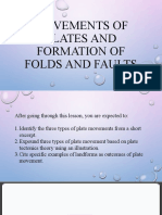 Movements of Plates and Formation of Folds and