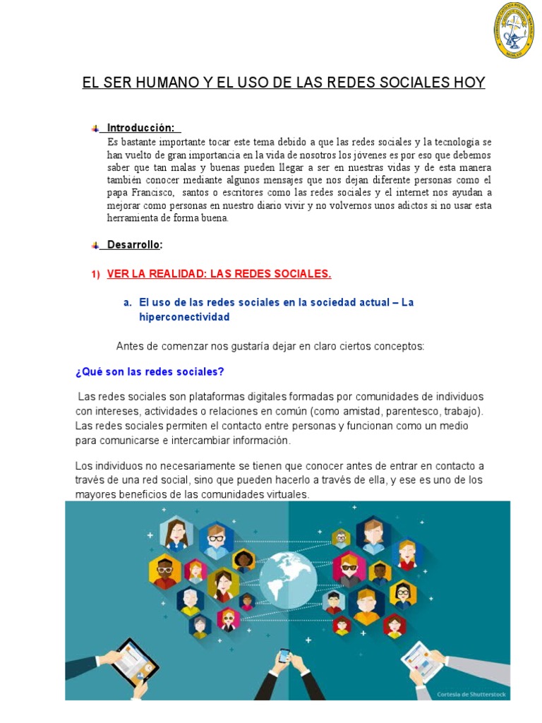 El Ser Humano y El Uso de Las Redes Sociales Hoy | PDF | Servicio de ...