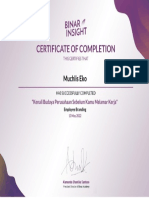 Binsight-Kenali Budaya Perusahaan Sebelum Kamu Melamar Kerja-Certificate