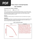 Unit 1 Lab Handout - Calculating The Acceleration Due To The Force of Gravity1