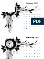 2022 Word Calendar Design Template 06