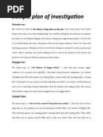 English SBA - The Plan of Investigation | PDF