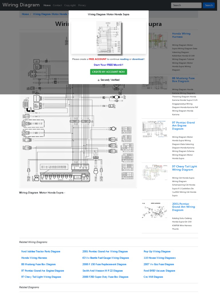 Wiring Diagram Motor Honda Supra Wiring Diagram PDF Rear Wheel