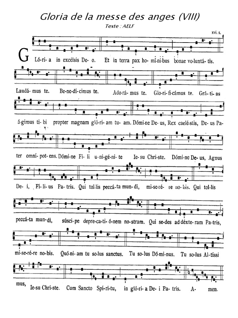 Les Préceptes Du Seigneur Sont Droits Partition Pdf Gloria - Messe Des Anges VIII | PDF