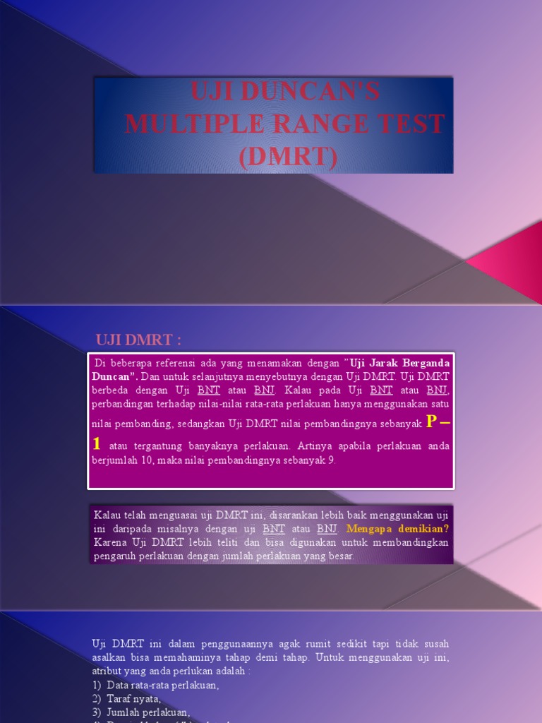 Uji DMRT untuk Analisis Perlakuan | PDF