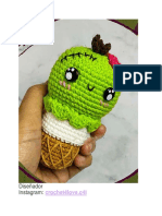 Helado de Zombie PDF Amigurumi Patron Gratis