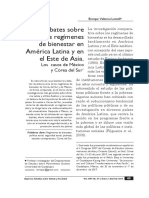 Los Debates Sobre Los Regímenes de Bienestar en América Latina y en El Este de Asia. Los Casos de México y Corea Del Sur