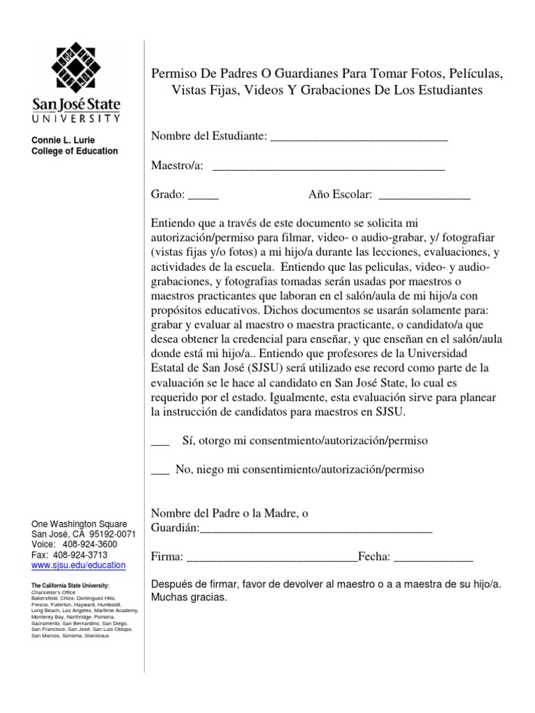 PACT Consent Form Spanish | PDF