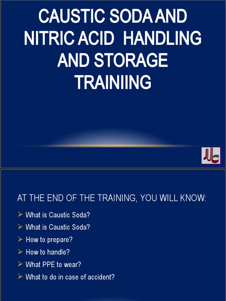 May Chemical CausticSoda and NitricTraining PDF Sodium Hydroxide