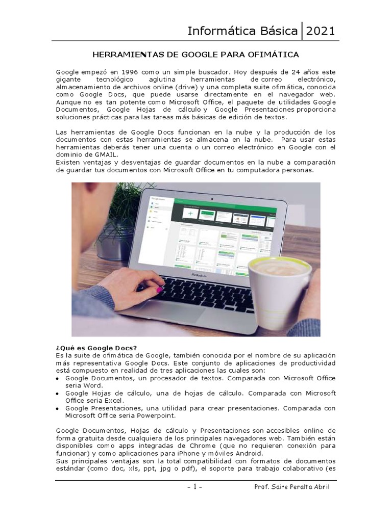Sesión 04 Herramientas de Google para Ofimática | PDF | Microsoft ...
