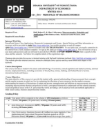 Macroeconomics Syllabus