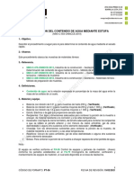 Pt-36 Determinación Del Contenido de Agua Mediante Estufa