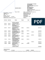 Statement of Account: State Bank of India