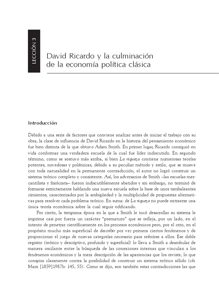 David Ricardo y la economía clásica | PDF | Bienes | Método científico