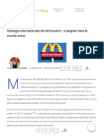 Stratégie internationale de McDonald’s _ s’adapter dans le monde entier