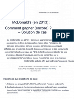McDonald's (En 2013) - Comment Gagner (Encore) - Solution de Cas