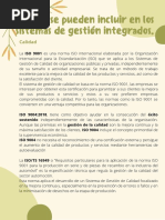 Normas Se Pueden Incluir en Los Sistemas de Gestión Integrados