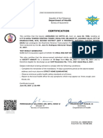 Quarantine certificate print