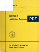 Calibration of Liquid in Glass Thermometer