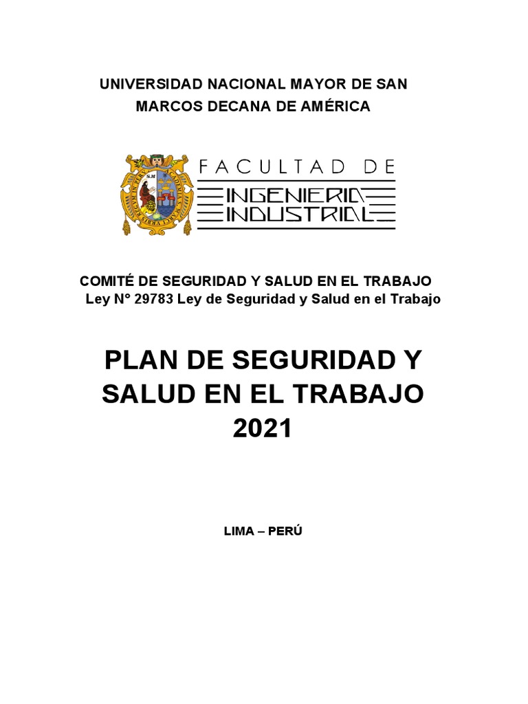 Plan Anual de Seguridad y Salud 2021 | PDF | Seguridad y salud ...