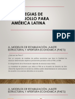Estrategias de Desarrollo para América Latina y Regionalismo Abierto