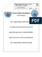 Poesía A María Auxiliadora