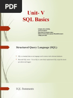 7bcee3a Unit V SQL Basics