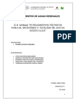 C-4: Síntesis "FUNDAMENTOS TÉCNICOS para El Muestreo Y Análisis de Aguas Residuales"