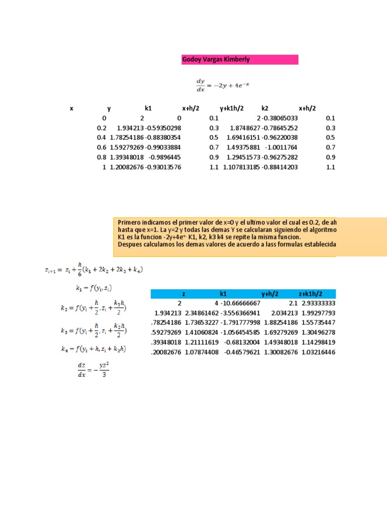 Ejercicio Runge Kutta PDF