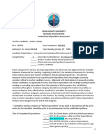 Professional Dispositions Assessment - A