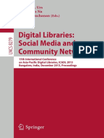 Digital Libraries: Social Media and Community Networks: Shalini R. Urs Jin-Cheon Na George Buchanan