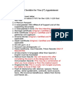 Printable Checklist For Visa Appointment