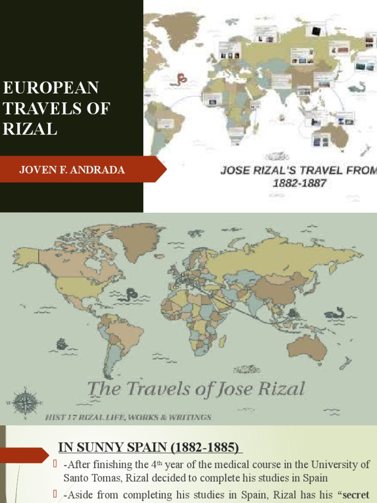 Rizal's European Travels (1882-1885) | PDF | Classics