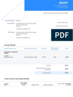 Zoom Invoice for Standard Pro Monthly Subscription