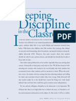 Keeping Discipline in The Classroom
