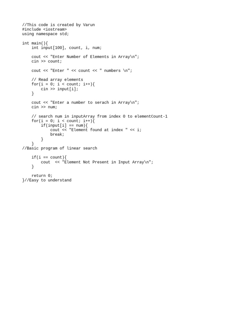 Searching in C++ | PDF