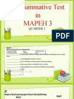 Mapeh 3 q1 Summative Test #1