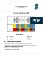 Duty Roster First Term Exam 2021