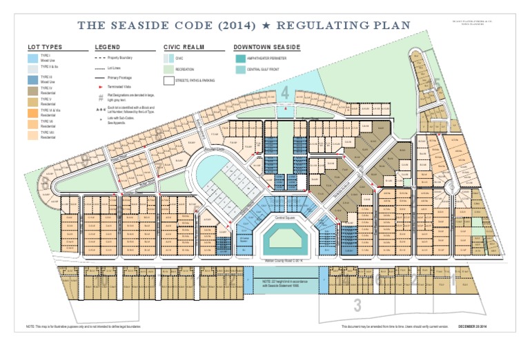 Seaside Code 2014: Lot Types & Map | PDF | Urban Planning | Land Management
