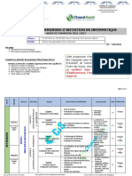 Fiche de Progression CIS - Initiation en Informatique - 2022 - 2023