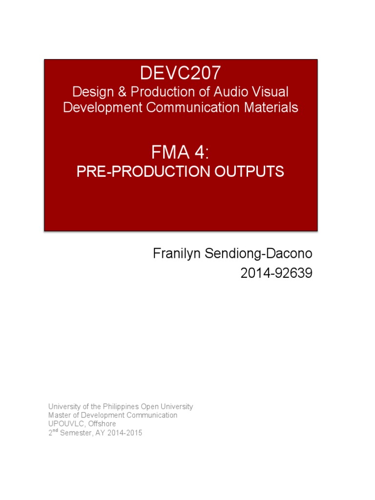 Ecotourism Video Production Plan | PDF