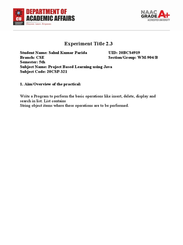 20bcs4919 sahul java 2 3 pdf programming paradigms software