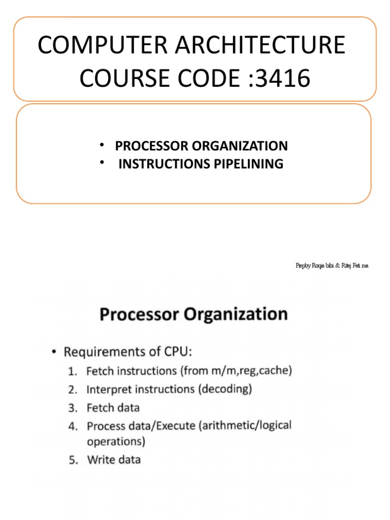 Presentation of Computer Architecture | PDF | Central Processing Unit ...