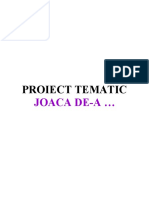 Proiect Tematic Joaca De-A...