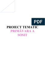 Proiect Tematic Primăvara A Sosit